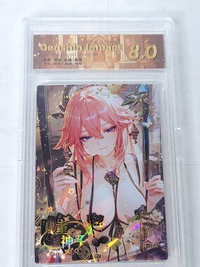 Yae Miko Paint Waifu Anime Trading Card Encased Genshin Impact Collection SLAB